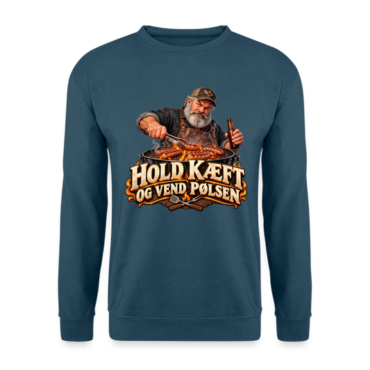 CityShirts - Sweatshirt - Hold kæft og vend pølsen - CS045 - indigoblå