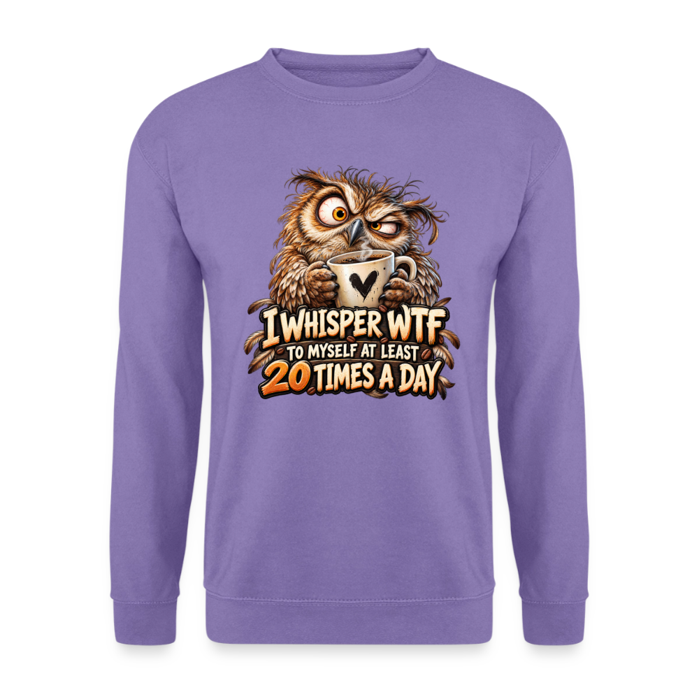 CityShirts - Sweatshirt - I whisper WTF to myself - CS011 - lavendel