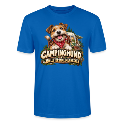 CityShirts - T-shirt - Campinghund – Jeg lufter mine mennesker - CS041 - påfugleblå