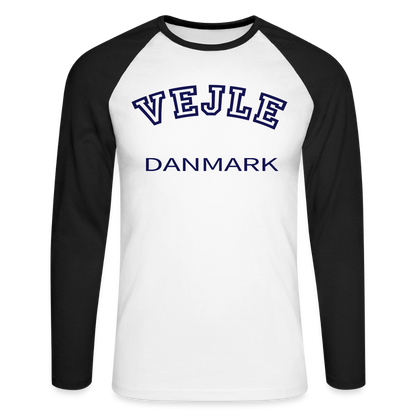 CityShirt - Baseball T-Shirt - Vejle - hvid/sort