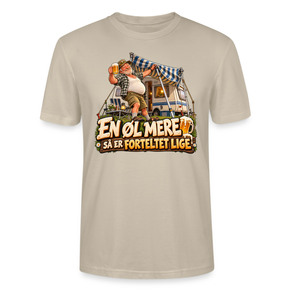 CityShirts - T-shirt - En øl mere, så er forteltet lige - CS039 - beige