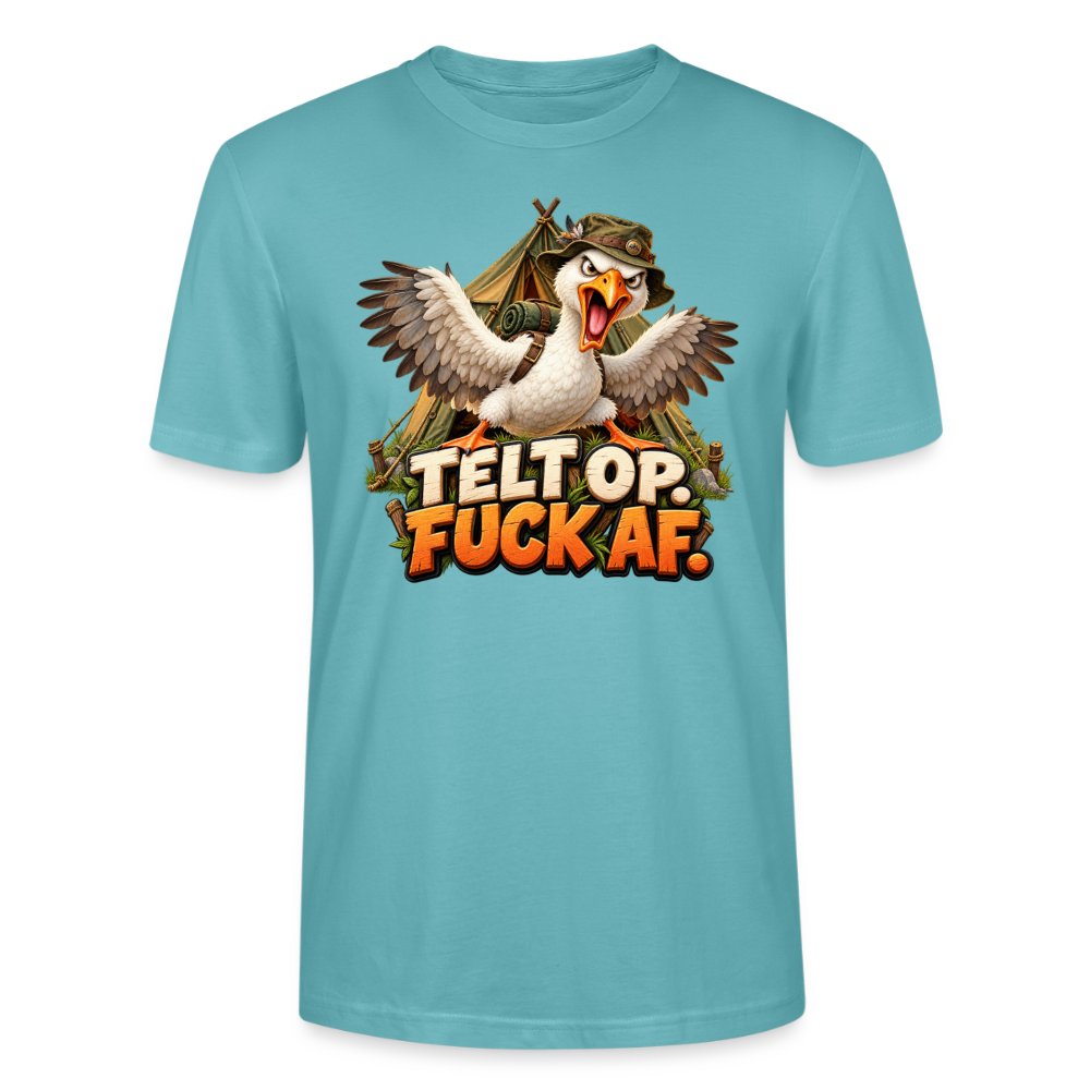CityShirts - T-shirt - Telt op. Fuck af. - CS037 - pastelturkis