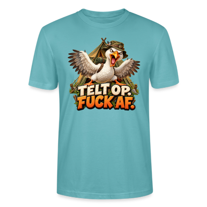 CityShirts - T-shirt - Telt op. Fuck af. - CS037 - pastelturkis