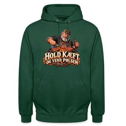 CityShirts - Hoodie - Hold kæft og vend pølsen - CS045 - flaskegrøn