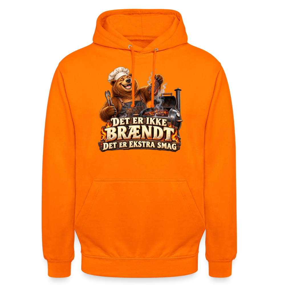 CityShirts - Hoodie - Det er ikke brændt – Det er ekstra smag - CS046 - orange