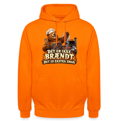 CityShirts - Hoodie - Det er ikke brændt – Det er ekstra smag - CS046 - orange