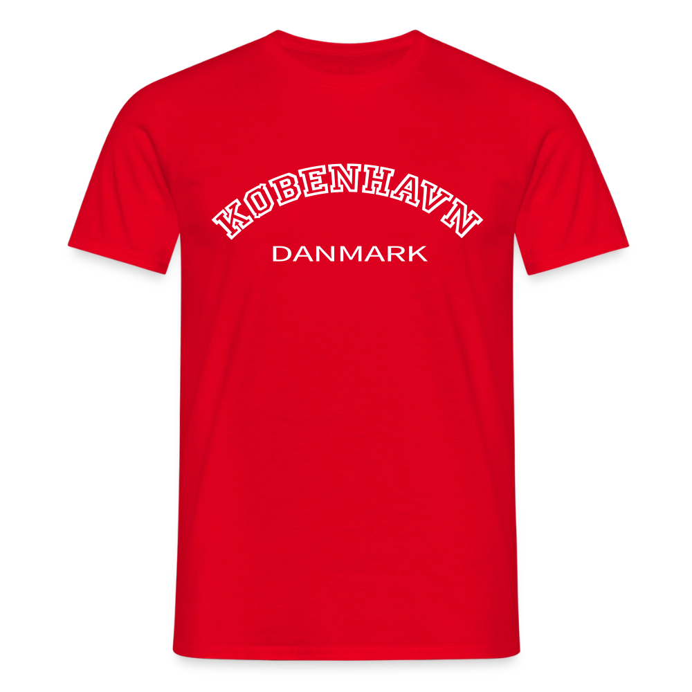 Herre-T-shirt - København - rød
