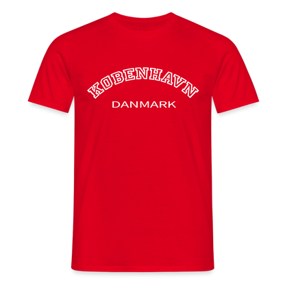 Herre-T-shirt - København - rød
