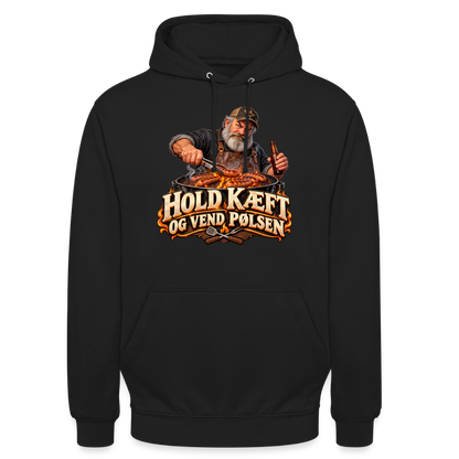 CityShirts - Hoodie - Hold kæft og vend pølsen - CS045 - sort