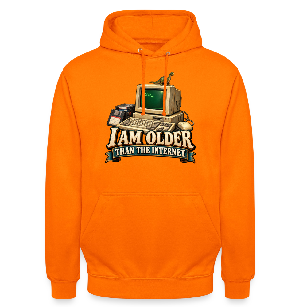 CityShirts - Hoodie - I am older than the internet - CS022 - orange