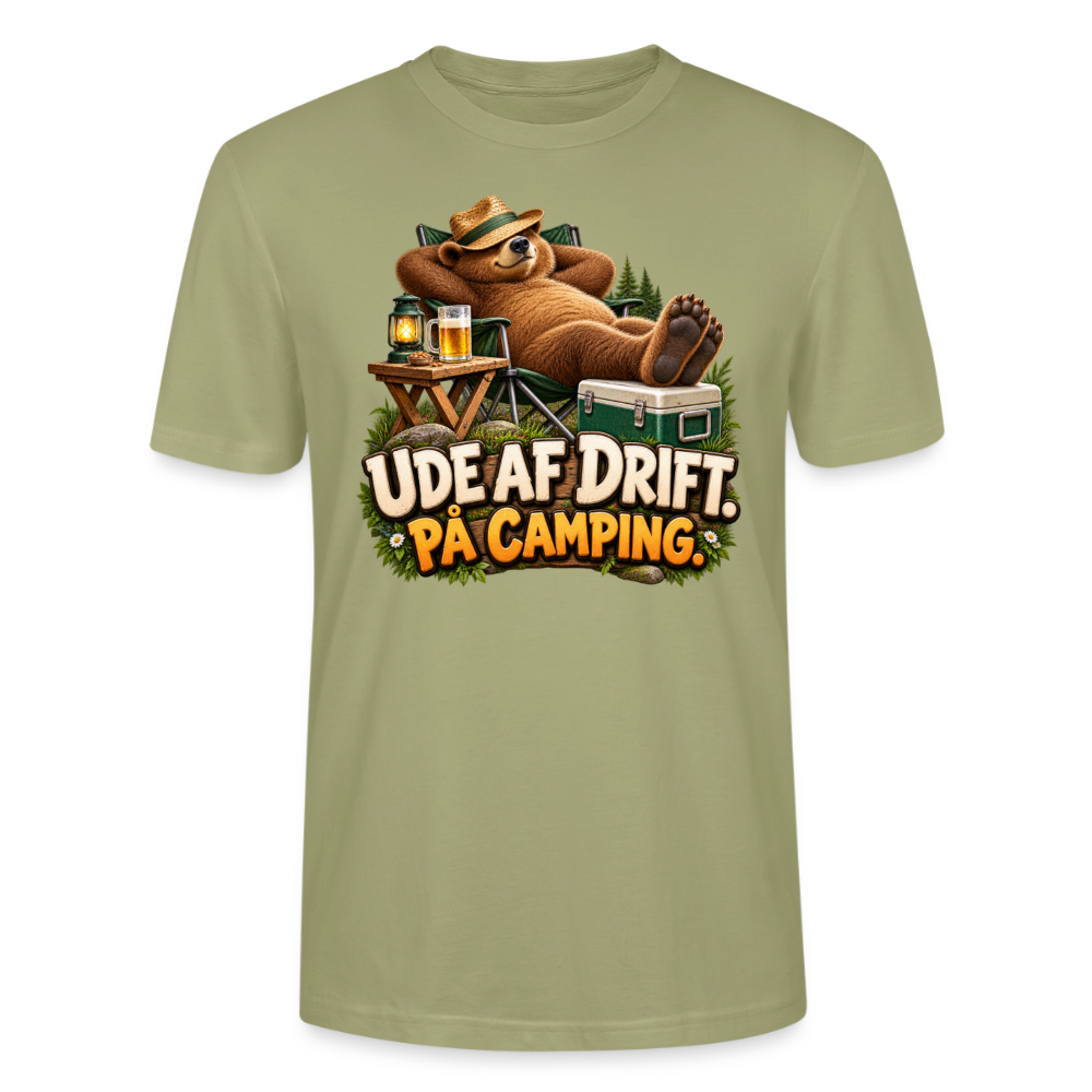 CityShirts - T-shirt - Ude af drift. På camping. - CS035 - grågrøn