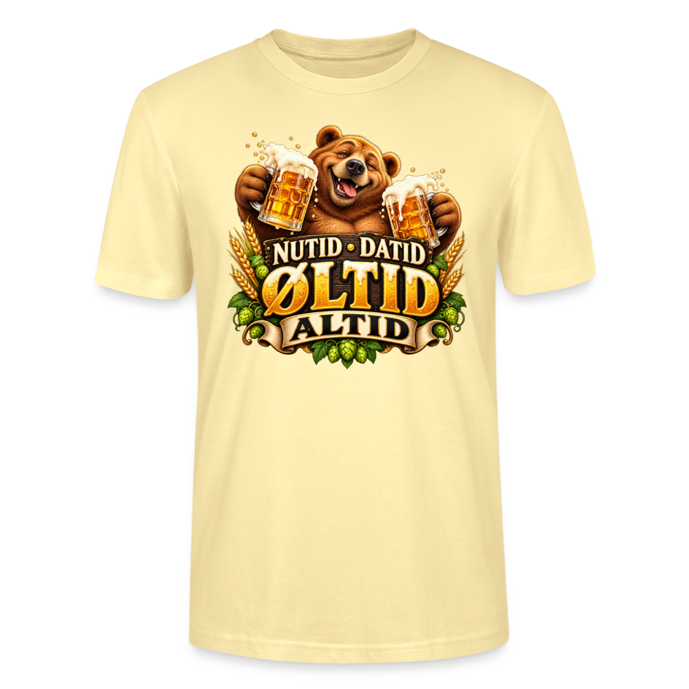CityShirts - T-shirt - Nutid, datid, øltid – altid - CS006 - cremefarvet