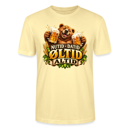 CityShirts - T-shirt - Nutid, datid, øltid – altid - CS006 - cremefarvet
