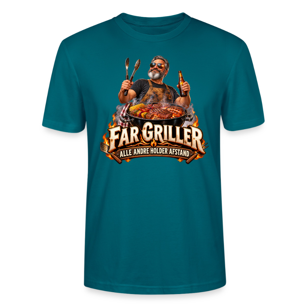 CityShirts - T-shirt - Far griller – Alle andre holder afstand - CS055 - havblå