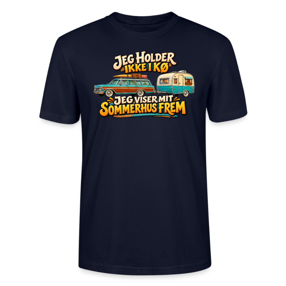 CityShirts - T-shirt - Jeg holder ikke i kø – Jeg viser mit sommerhus frem - CS034 - marineblå