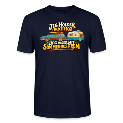 CityShirts - T-shirt - Jeg holder ikke i kø – Jeg viser mit sommerhus frem - CS034 - marineblå