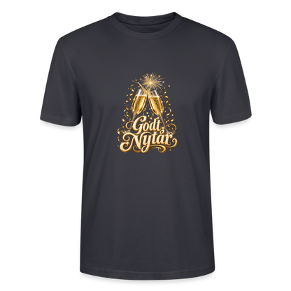 CityShirts - T-shirt - Godt Nytår – champagne og fyrværkeri - CS066 - mørk gråblå