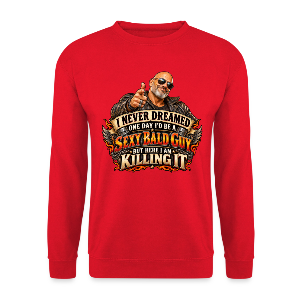 CityShirts - Sweatshirt - Sexy Bald Guy – Killing It - CS008 - rød