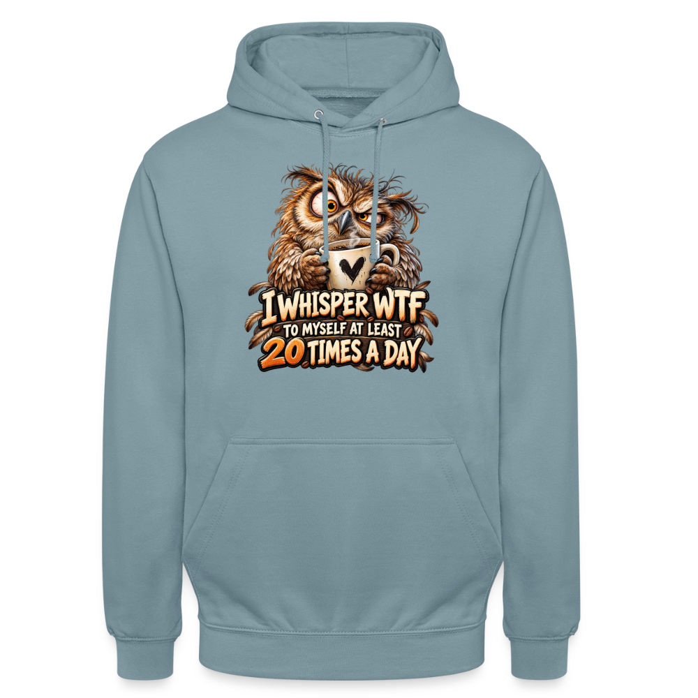 CityShirts - Hoodie - I whisper WTF to myself - CS011 - gråblå