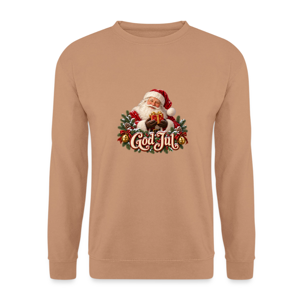 CityShirts - Sweatshirt - God Jul – klassisk julemand - CS058 - mokka