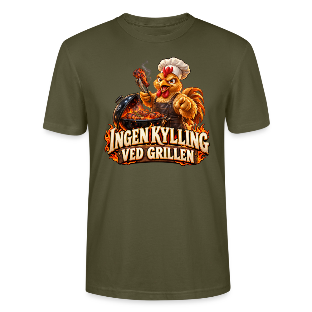 CityShirts - T-shirt - Ingen kylling ved grillen - CS054 - khaki