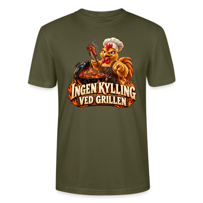 CityShirts - T-shirt - Ingen kylling ved grillen - CS054 - khaki