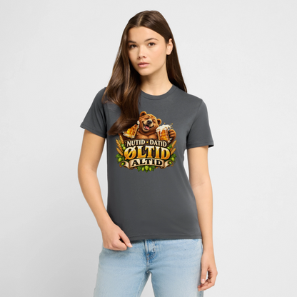 CityShirts - T-shirt - Nutid, datid, øltid – altid - CS006 - charcoal