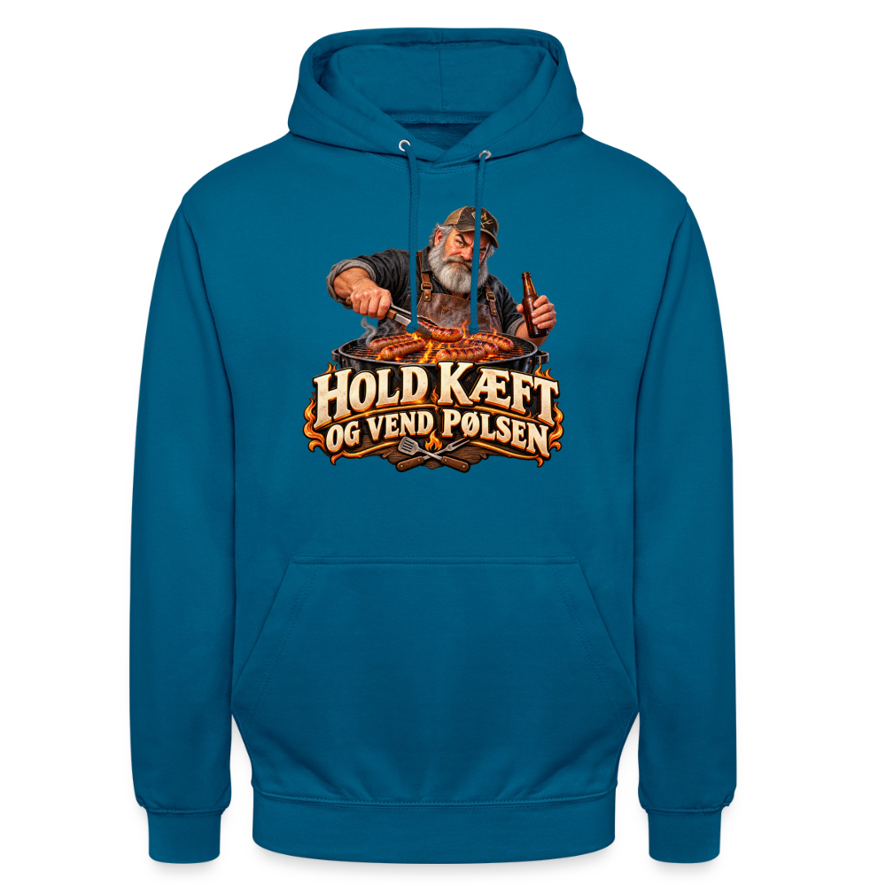 CityShirts - Hoodie - Hold kæft og vend pølsen - CS045 - dybt havblå 