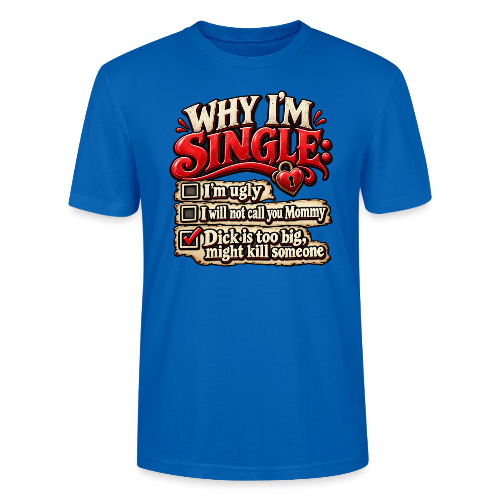 CityShirts - T-shirt - Why I’m Single - CS007 - påfugleblå