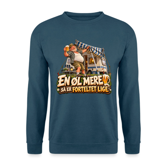 CityShirts - Sweatshirt - En øl mere, så er forteltet lige - CS039 - indigoblå