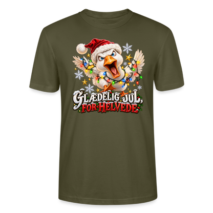 CityShirts - T-shirt - Glædelig jul, for helvede – julegås - CS025 - khaki