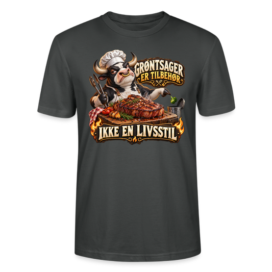 CityShirts - T-shirt - Grøntsager er tilbehør – Ikke en livsstil - CS053 - charcoal