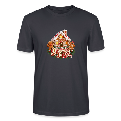 CityShirts - T-shirt - Glædelig Jul – peberkagehygge - CS067 - mørk gråblå