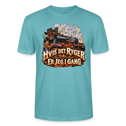 CityShirts - T-shirt - Hvis det ryger, er jeg i gang - CS051 - pastelturkis