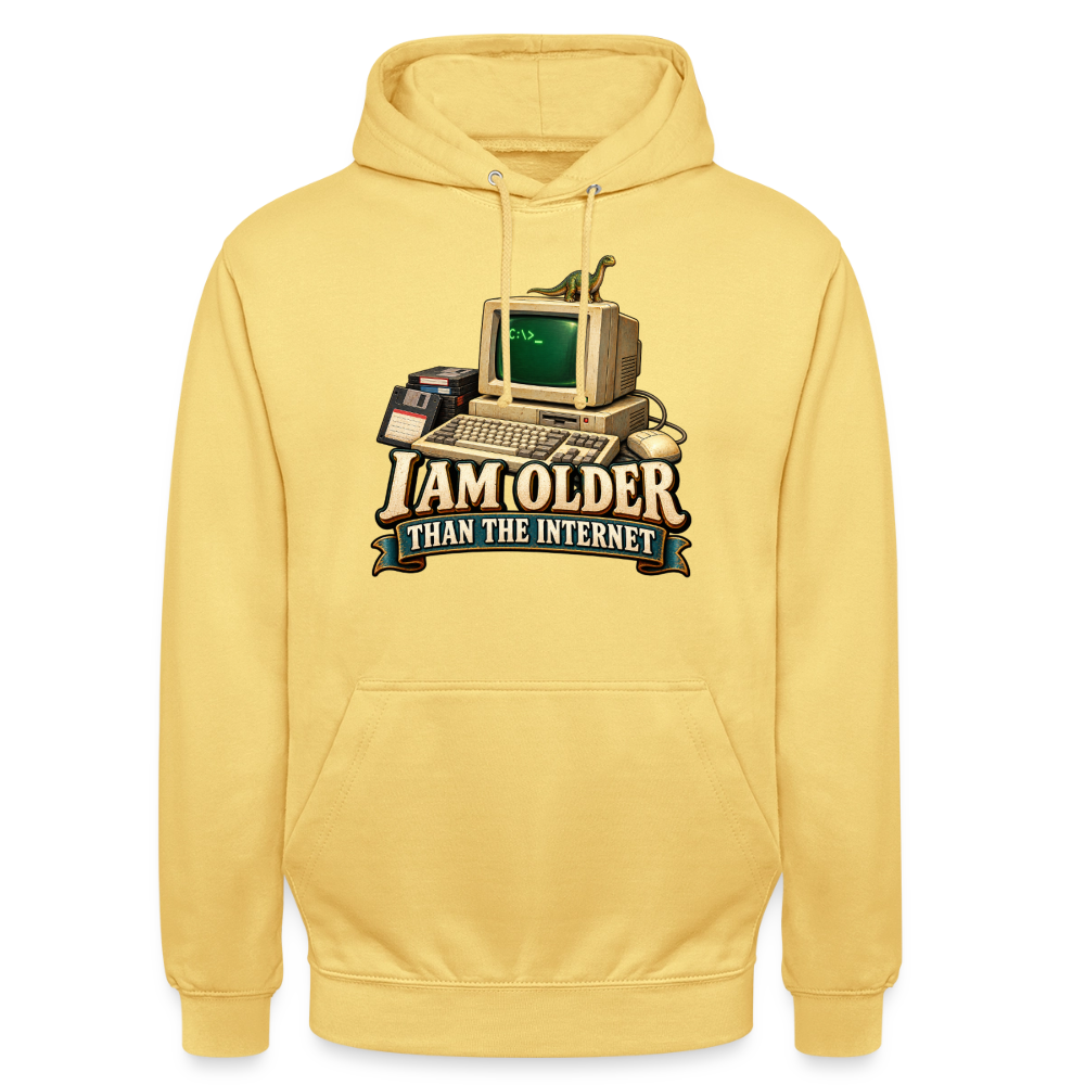 CityShirts - Hoodie - I am older than the internet - CS022 - citrongul