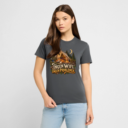 CityShirts - T-shirt - Ingen WiFi. Ingen problemer. - CS036 - charcoal