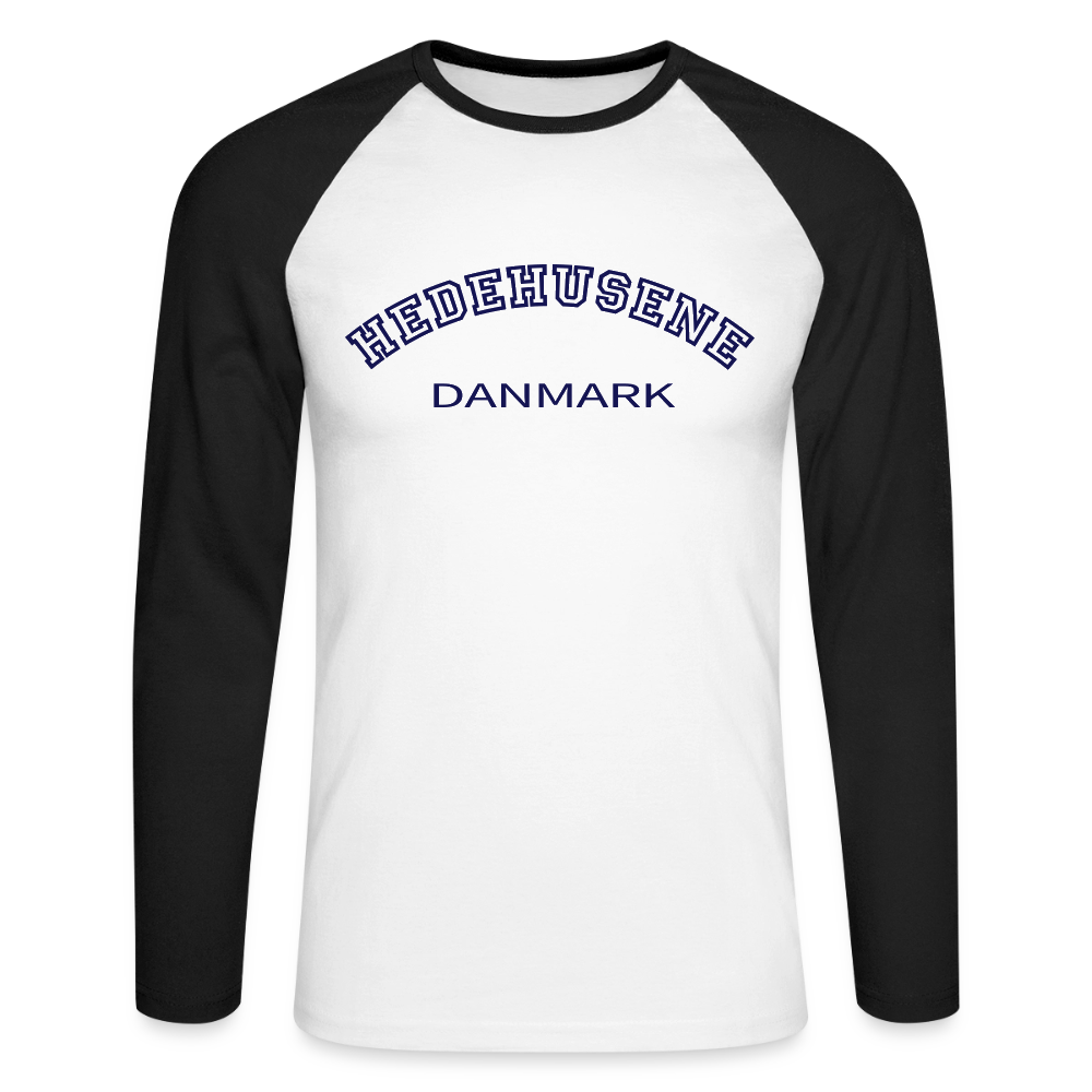 CityShirt - Baseball T-Shirt - Hedehusene - hvid/sort