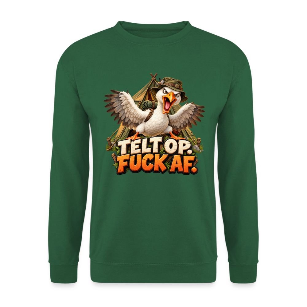 CityShirts - Sweatshirt - Telt op. Fuck af. - CS037 - grøn