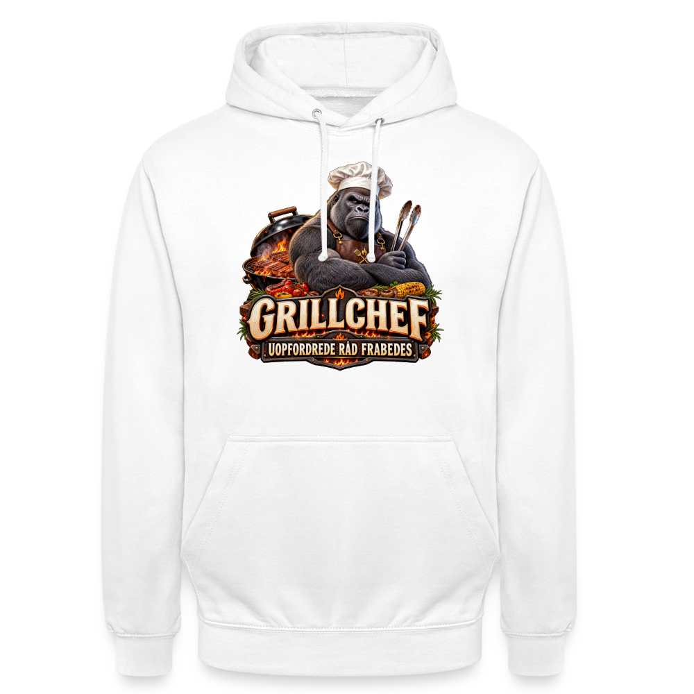 CityShirts - Hoodie - Grillchef – Uopfordrede råd frabedes - CS047 - hvid