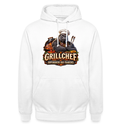 CityShirts - Hoodie - Grillchef – Uopfordrede råd frabedes - CS047 - hvid