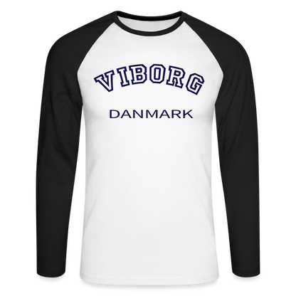 CityShirt - Baseball T-Shirt - Viborg - hvid/sort