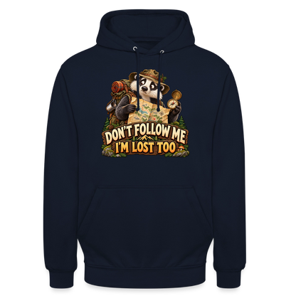 CityShirts - Hoodie - Don’t follow me – I’m lost too - CS019 - marineblå
