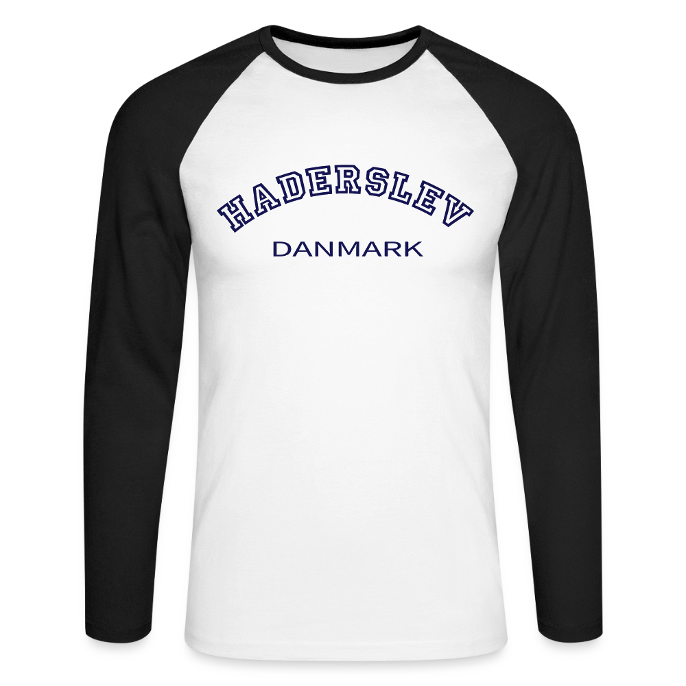 CityShirt - Baseball T-Shirt - Haderslev - hvid/sort
