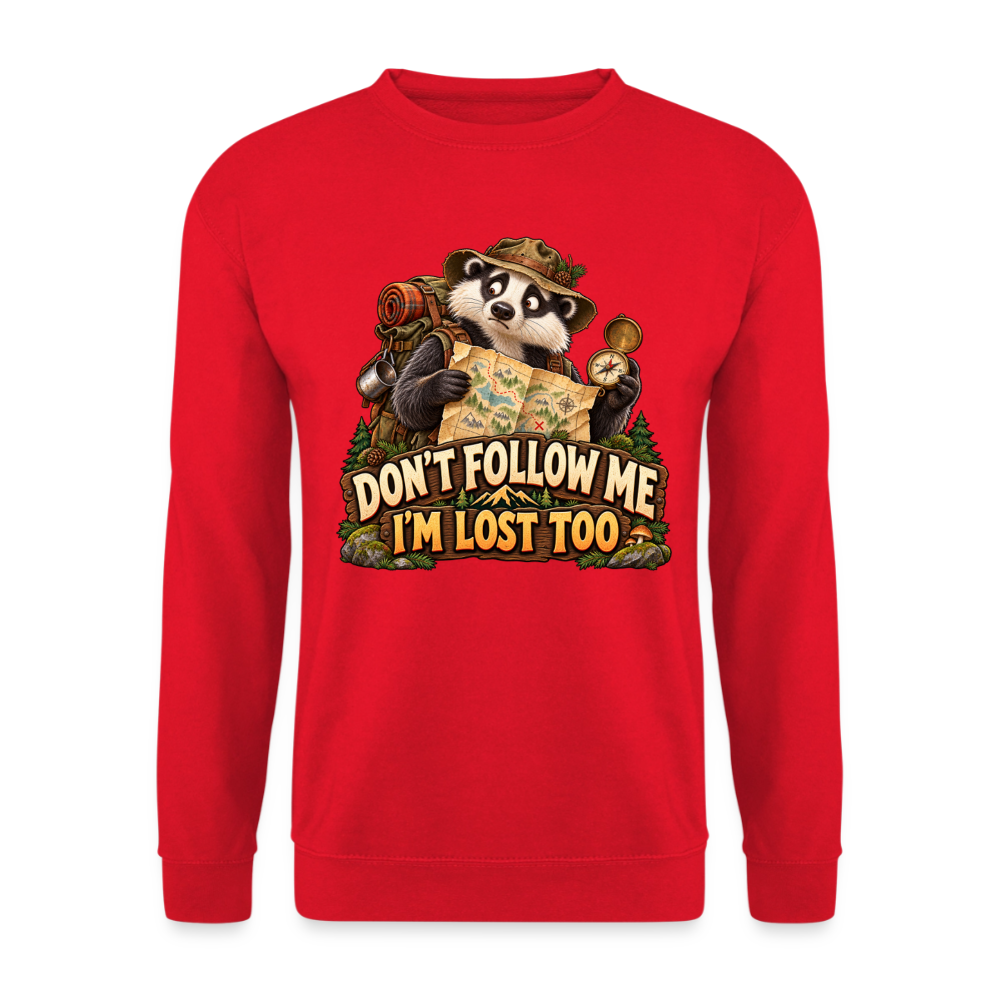 CityShirts - Sweatshirt - Don’t follow me – I’m lost too - CS019 - rød