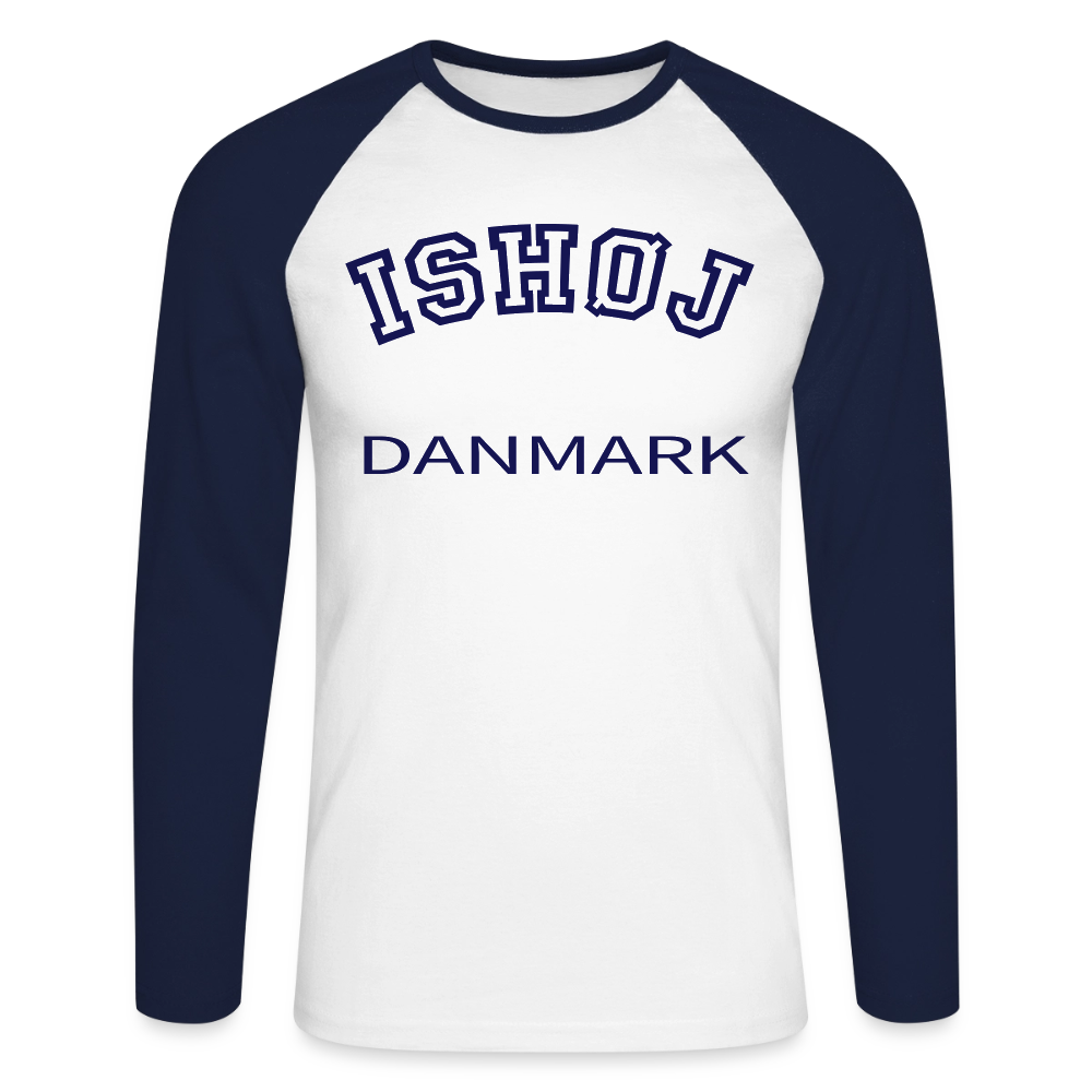 CityShirt - Baseball T-Shirt - Ishøj - hvid/marineblå