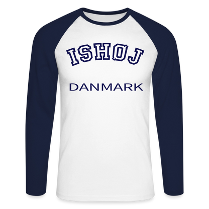 CityShirt - Baseball T-Shirt - Ishøj - hvid/marineblå