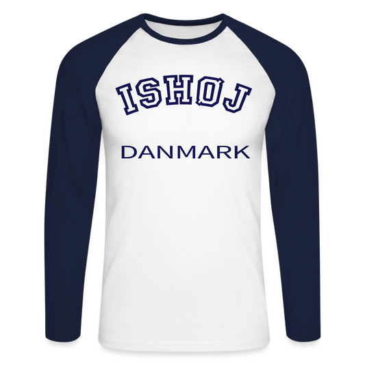 CityShirt - Baseball T-Shirt - Ishøj - hvid/marineblå