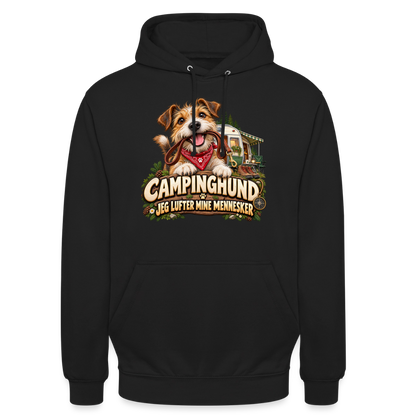 CityShirts - Hoodie - Campinghund – Jeg lufter mine mennesker - CS041 - sort
