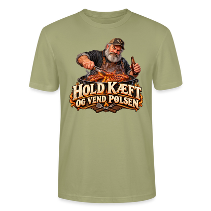 CityShirts - T-shirt - Hold kæft og vend pølsen - CS045 - grågrøn