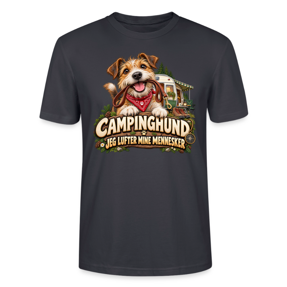 CityShirts - T-shirt - Campinghund – Jeg lufter mine mennesker - CS041 - mørk gråblå